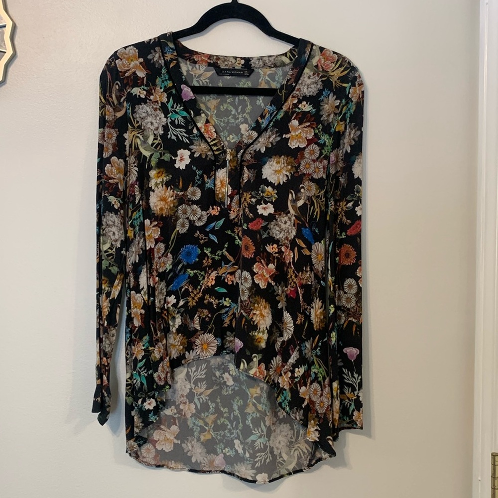 Zara Floral Printed Blouse